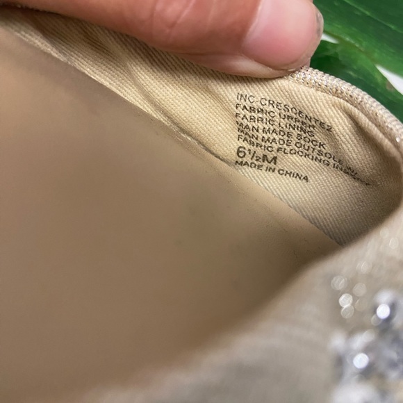 INC Concepts Blinged Jeweled CRESCENTS flats - Picture 11 of 12